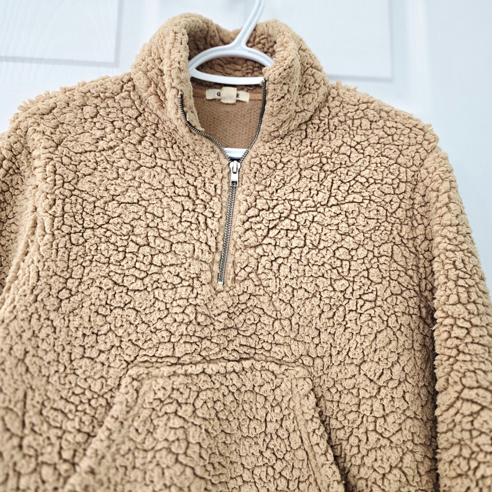Garage Women's Sherpa Cowl Sweatshirt Sweater Size S Petite - Picture 3 of 10